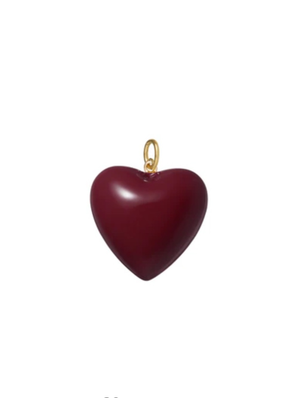 NWOT Roxanne Assoulin The Big Puffy Heart Charms - Burgundy